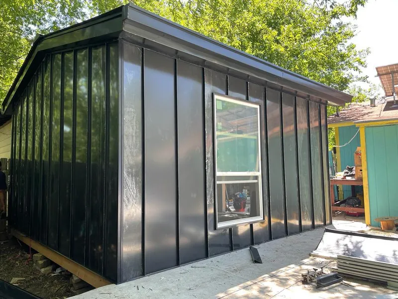 Black standing seam metal wall panels for Metal Roof Installation in Spring Garden